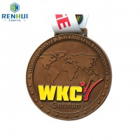 Renhui Medals Holder 2D 3D Design Custom Cheap Metal Medal With Ribbon