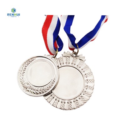 Wholesale Cheap Custom Design Your Own Blank Zinc Alloy 3D Gold Metal Award Marathon Running Sport Medal Ribbon