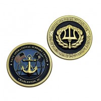 Metal 3D Security Officer Numbered Military Army Navy Challenge Coin Flag Antique Gold Hard Enamel Custom Challenge Coins Custom